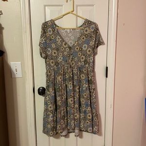 Planet Gold Plus Size Brown Vintage Style Floral Dress Size 1X